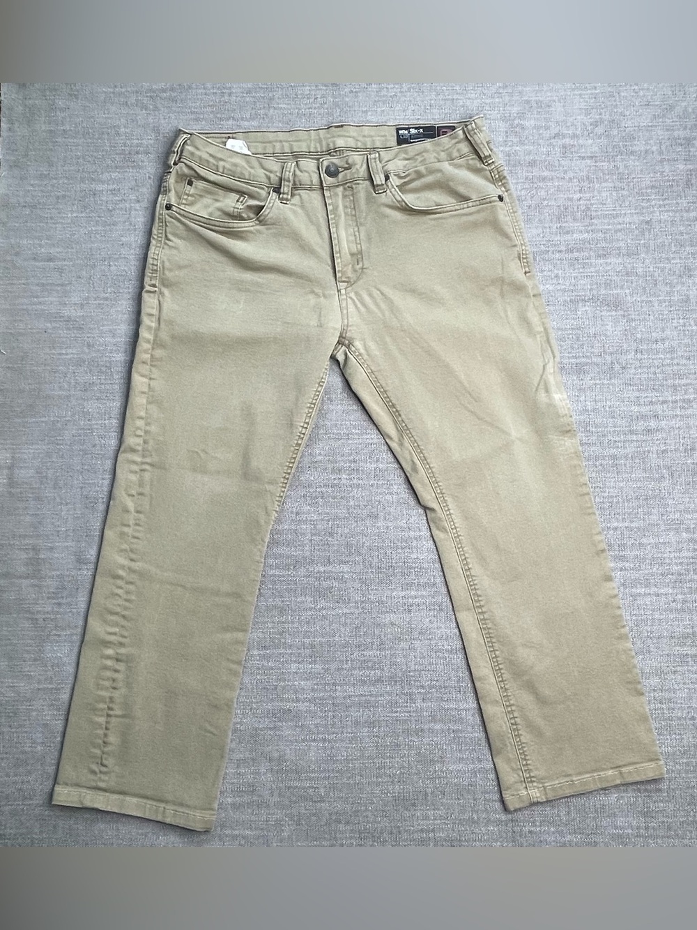 Buffalo six-x pants khaki slim straight strength 34x29